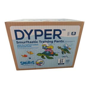 DYPER Cotton-Enhanced Training Pants Smurfs Edition Size 2T-3T 48 Count Natural